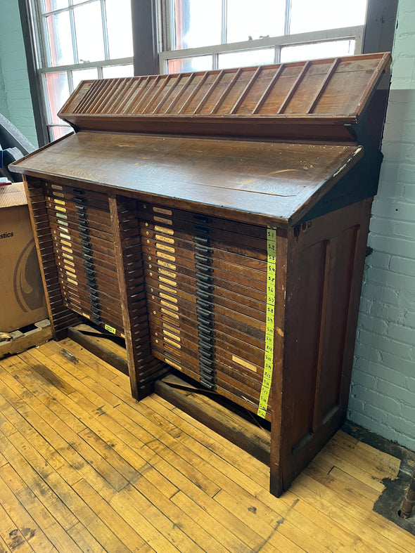 48 Case Hamilton Wooden Type Cabinet