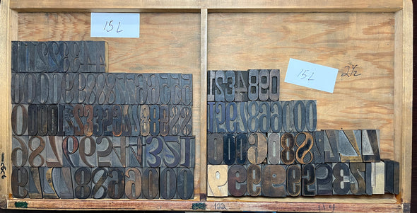 Lot 01 - 15 Pica Numbers