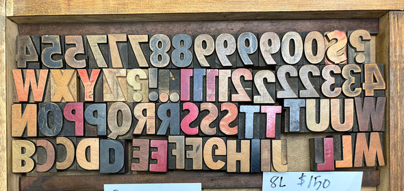 Lot 102 - 8 Pica Sans Serif Wood Type