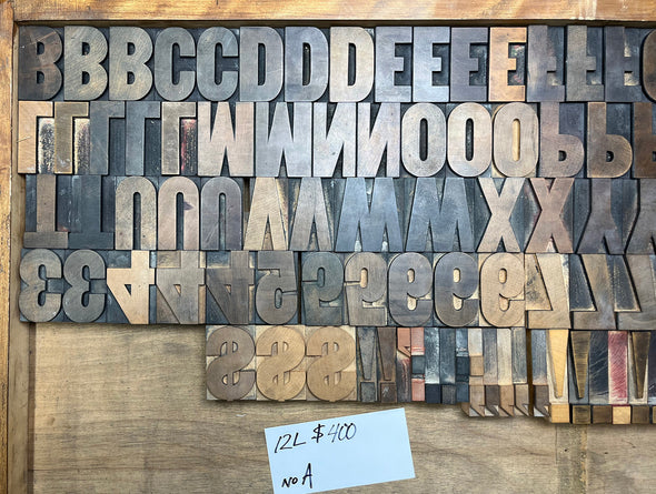 Lot 114 - 12 Pica San Serif Wood Type