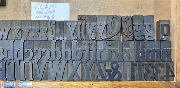 Lot 123 - 12 Pica Clarendon Slab Serif Wood Type