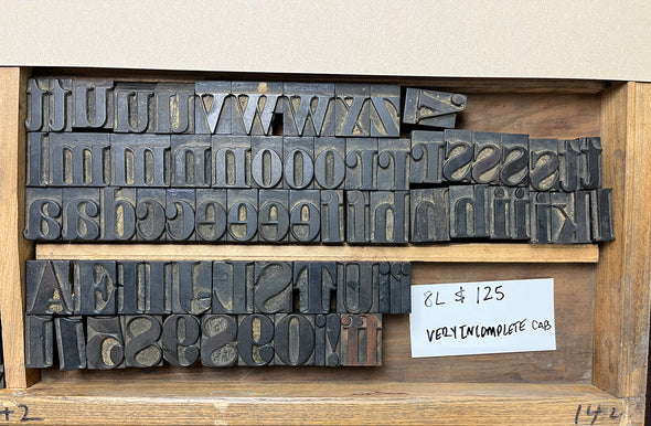 Lot 12 - 8 Pica Antique Roman Wood Type