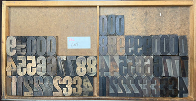 Lot 136 Lot of 20 Pica Wood Type Numbers