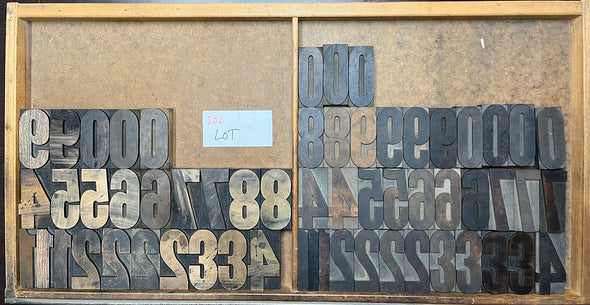 Lot 136 Lot of 20 Pica Wood Type Numbers