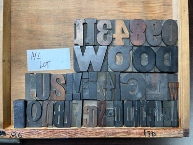 Lot 150 - 14 Pica Odd Lot Wood Type