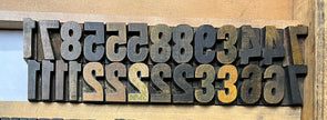 Lot 29 6 Pica Numbers - Wood Type