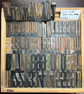 Lot 37 20 Pica San Serif Cond. Lowercase, Numbers Wood Type