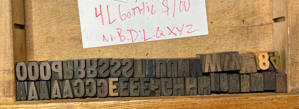 Lot 55 - 4 Pica Gothic Wood Type