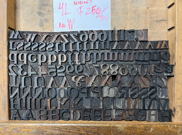 Lot 67 - 4 Pica Serif Wood Type