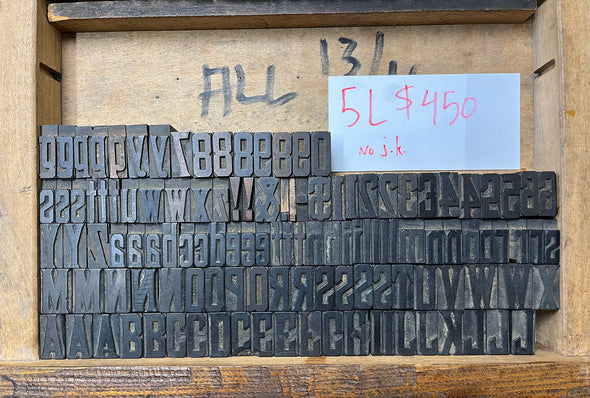 Lot 69 - 5 Pica Latin Cond. Wood Type