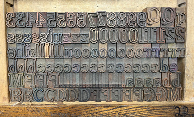 Lot 72 - 5 Pica Open Slab Serif Wood Type