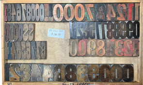 Lot 79 - 24 & 25 Pica Wood Type Numbers