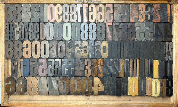 Lot 81 - Lot of 20 Pica Wood Type Numbers