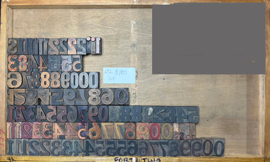 Lot 84 - 12 Pica Odd Lot Wood Type Numbers