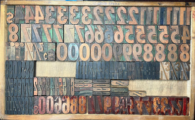 Lot 86 - 18 Pica Wood Type Numbers