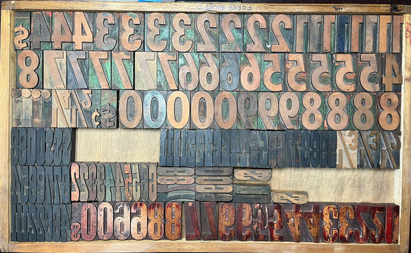 Lot 86 - 18 Pica Wood Type Numbers