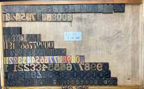 Lot 87 - 10 Pica Wood Type Numbers