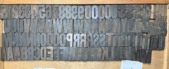 Lot 91 - 15 Pica Gothic Bold Wood Type Set