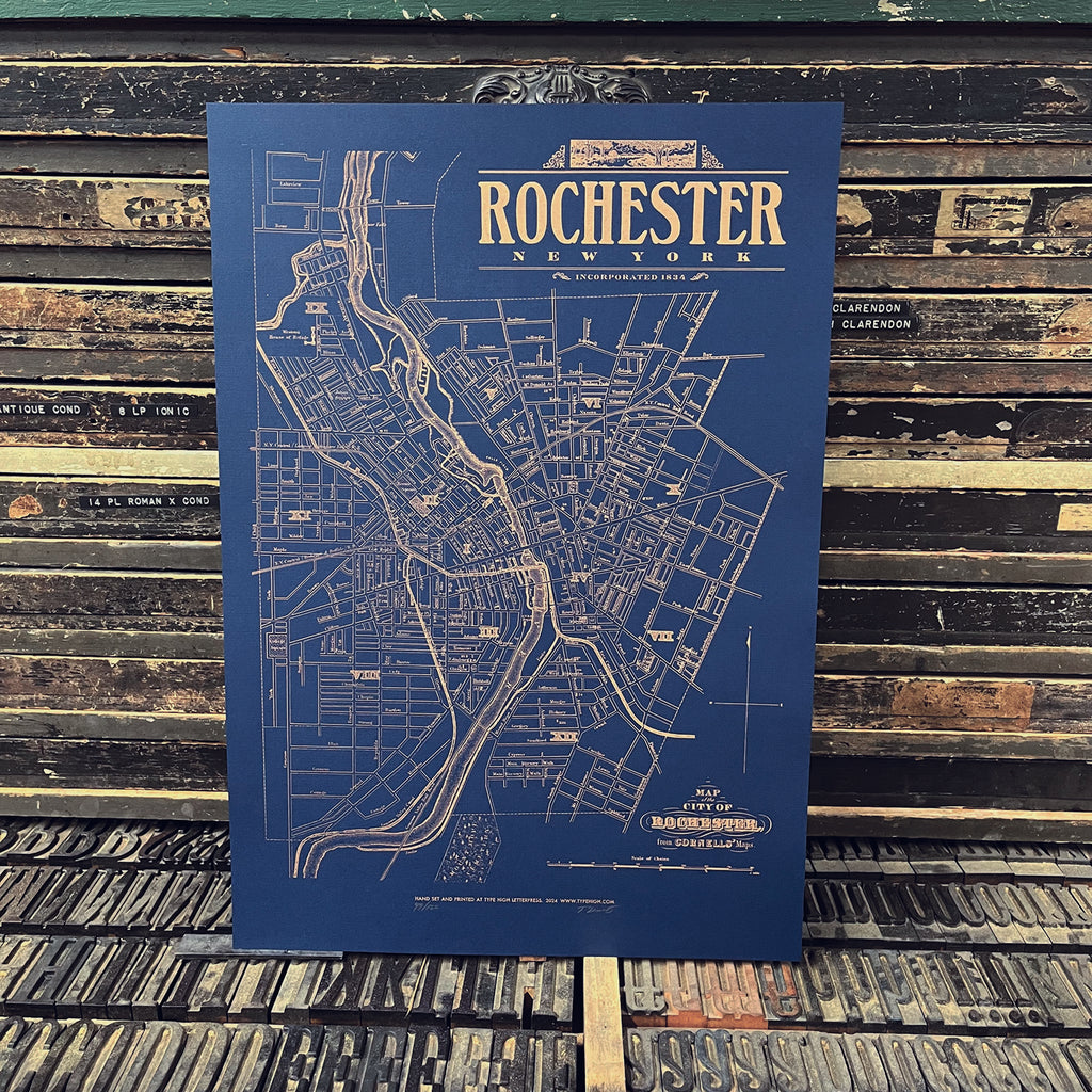 Rochester New York 1872 Map Print 14 x 20 – Type High Rochester New York 1872 Map Print 14 x 20 – Type High