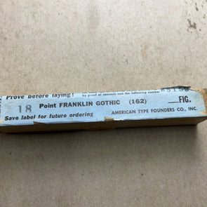 18 Point Franklin Gothic Figures