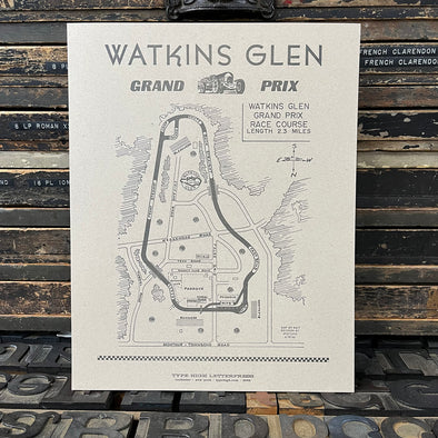 Watkins Glen Grand Prix Course Map 1966 11 x 14 Print