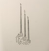 Three Candle Letterpress Cut