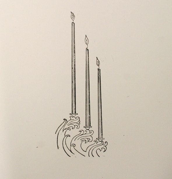 Three Candle Letterpress Cut