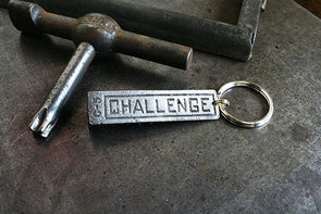 Challenge Rectangle Logo Quoin Keychain