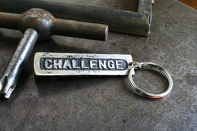 Challenge Round Logo Quoin Keychain