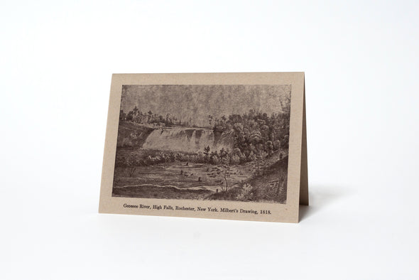 Upper Falls 1818 Rochester NY Letterpress Greeting Card