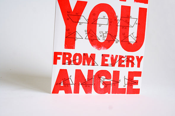 I Love You From Every Angle Letterpress Card