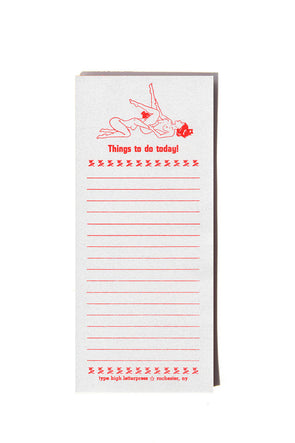 Things to Do Today Lesbian Couple Letterpress Notepad