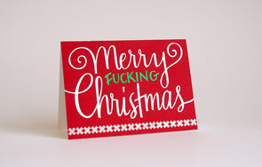 Merry F*#king Christmas Foil Stamped Card