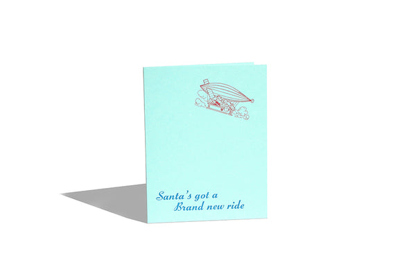 Santa's Got a New Ride Holiday Card