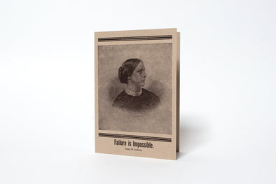 Susan B. Anthony Failure is Impossible Letterpress Greeting Card